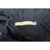 Alice + Olivia Kleid aus Seide in Schwarz