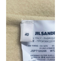 Jil Sander Giacca/Cappotto in Lana in Bianco