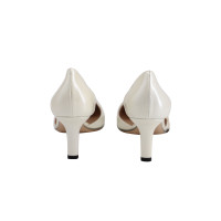 Casadei Pumps/Peeptoes aus Leder in Weiß