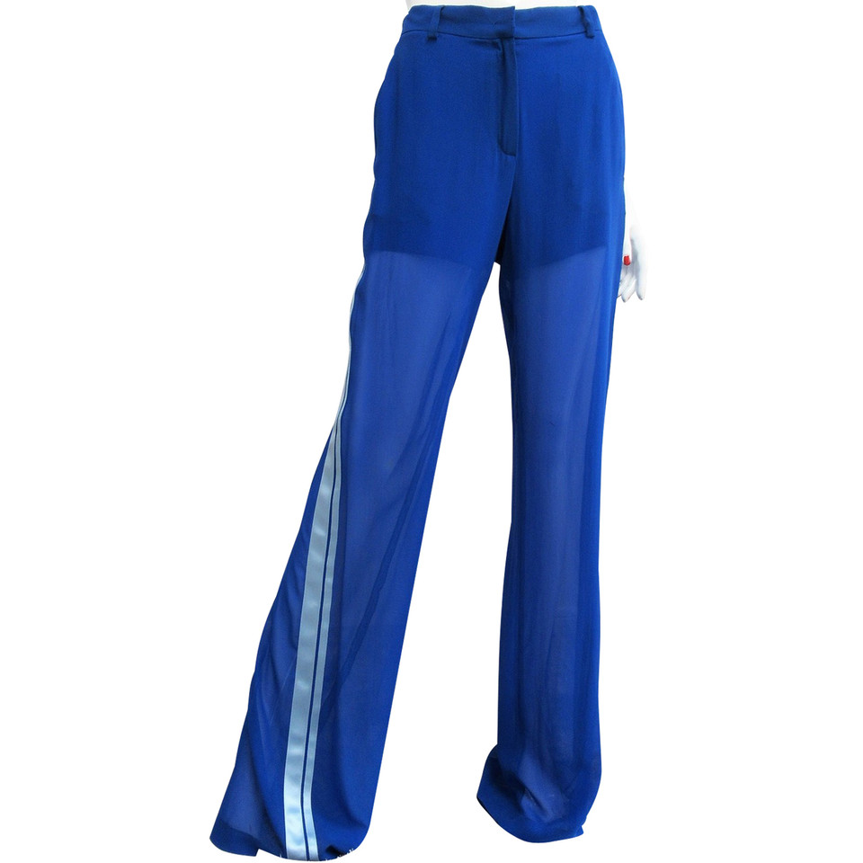 Vionnet Paio di Pantaloni in Seta in Blu