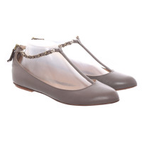 Max & Co Slippers/Ballerina's Leer in Taupe