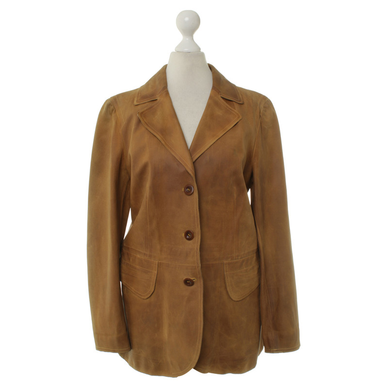 Miu Miu Leather jacket in Brown