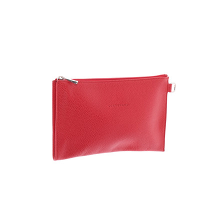 Longchamp Täschchen/Portemonnaie aus Leder in Rot