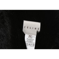 Céline Jacke/Mantel aus Pelz in Schwarz