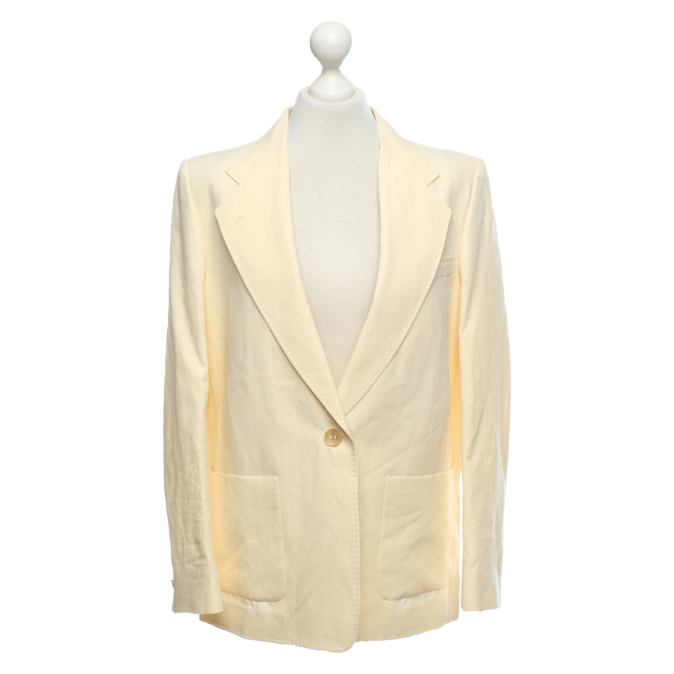 Acne Jacket/Coat Linen in Yellow