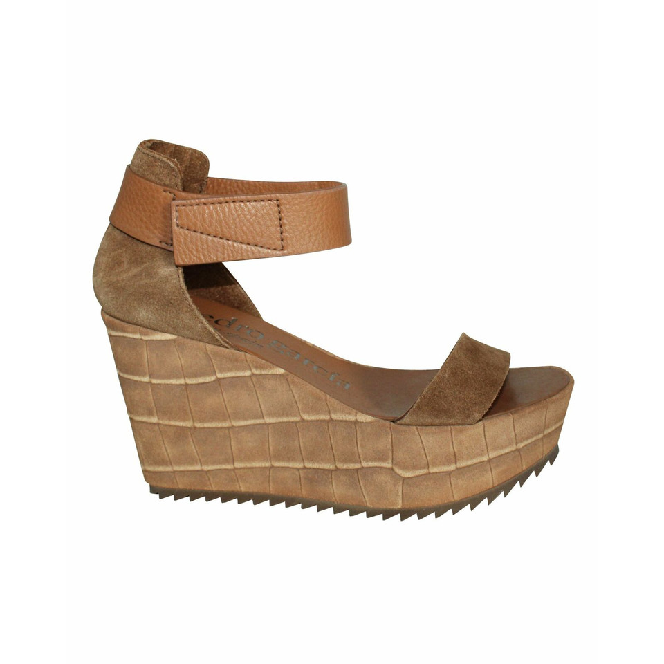 Pedro Garcia Wedges Leather in Brown