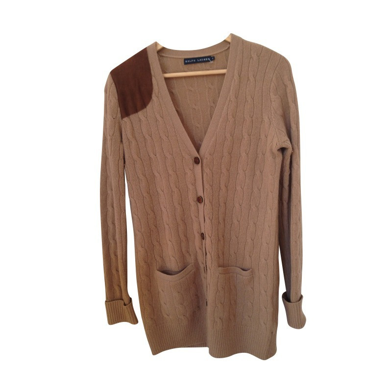 Ralph Lauren Long Cardigan with cable patterns