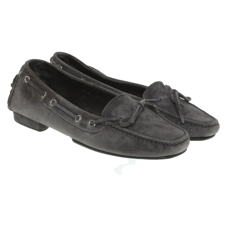 Car Shoe Slipper/Ballerinas aus Wildleder in Grau