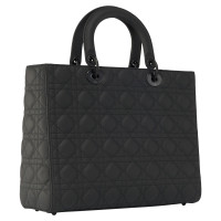 Christian Dior Lady Dior Large Shopping Tote Leather in Black