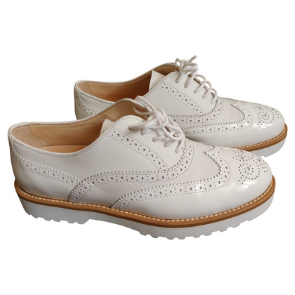 Hogan Lace-up shoes Patent leather in White