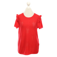 Des Petits Hauts Top Wool in Red