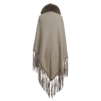 Loro Piana Real fur triangle scarf 