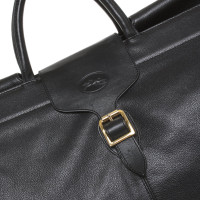 Longchamp Reisetasche aus Leder in Schwarz
