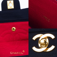 Chanel Timeless Classic aus Baumwolle in Blau