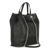 Chanel Coco Eyelets Bag aus Leder in Schwarz