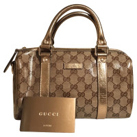 Gucci Boston Bag Leer in Goud