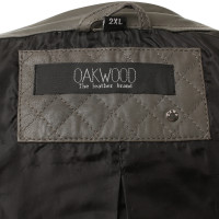 Oakwood Veste en cuir gris