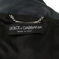 Dolce & Gabbana Veste en cuir avec broderie florale