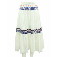 Temperley London Gonna in Cotone in Bianco