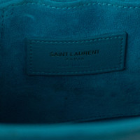 Saint Laurent Sac De Jour aus Leder in Blau