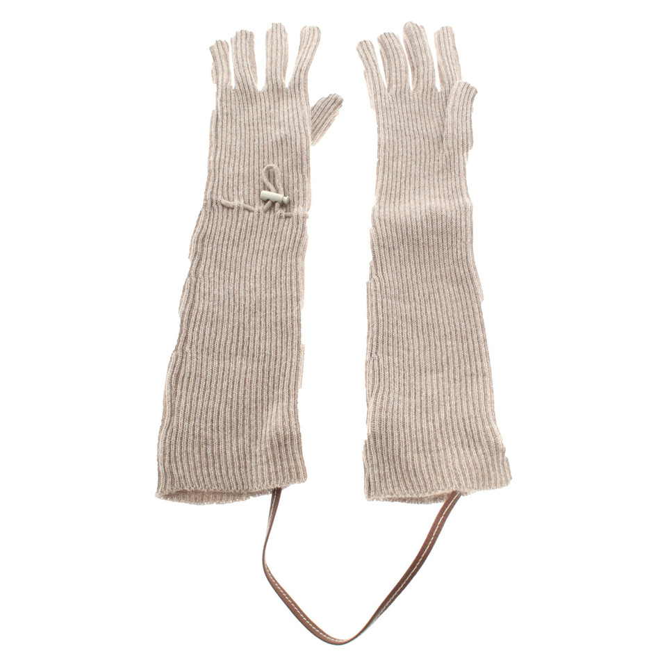 Brunello Cucinelli Handschuhe in Taupe