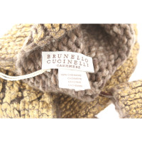 Brunello Cucinelli Handschuhe aus Kaschmir in Gold