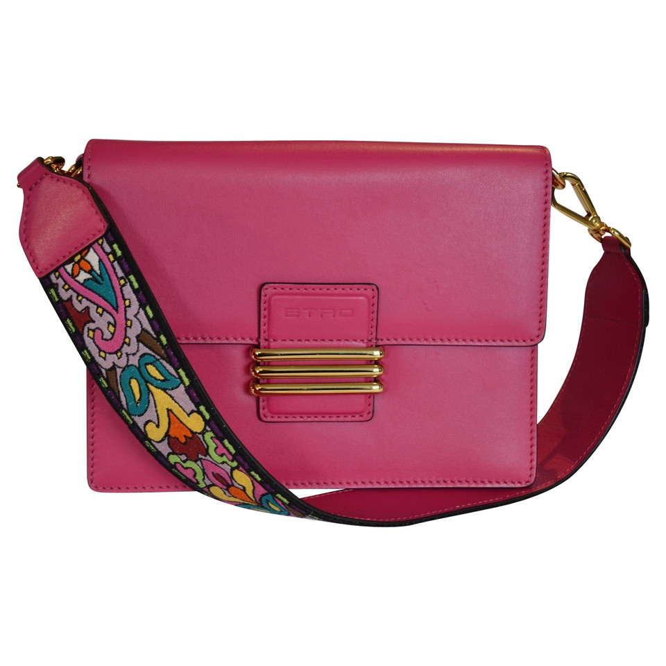 Etro Shoulder bag Leather in Pink