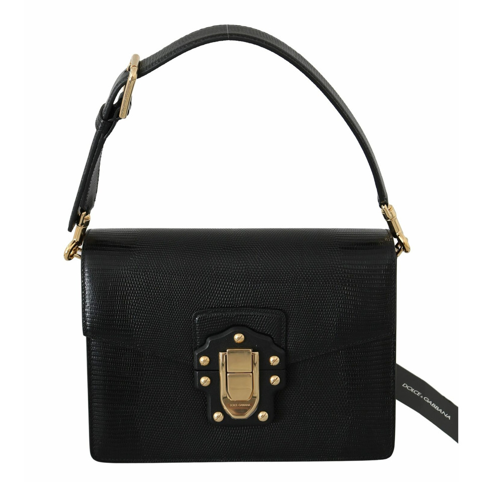 Dolce & Gabbana Lucia Bag aus Leder in Schwarz
