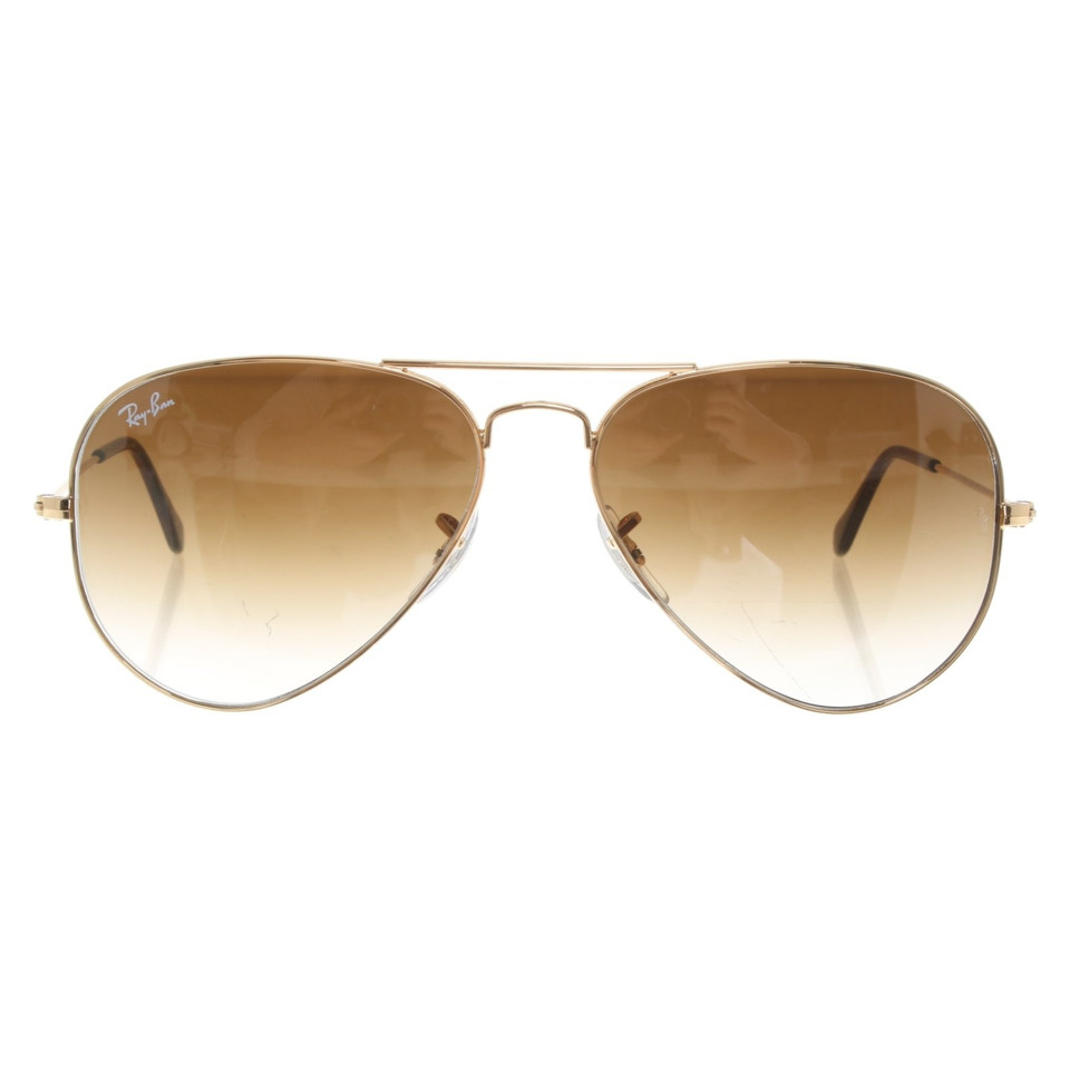 Ray Ban Lunettes de soleil aviateur de couleur or