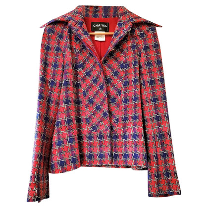 Chanel Jacke/Mantel aus Baumwolle in Rot