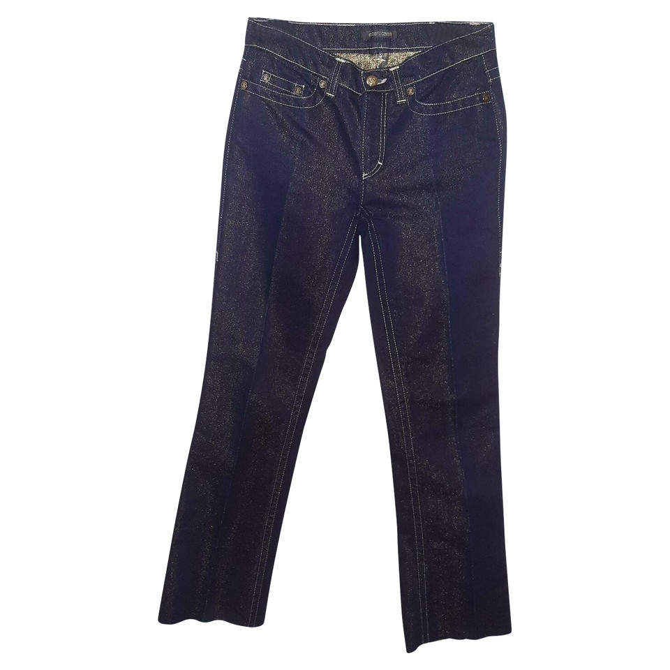 Roberto Cavalli Jeans Katoen in Blauw