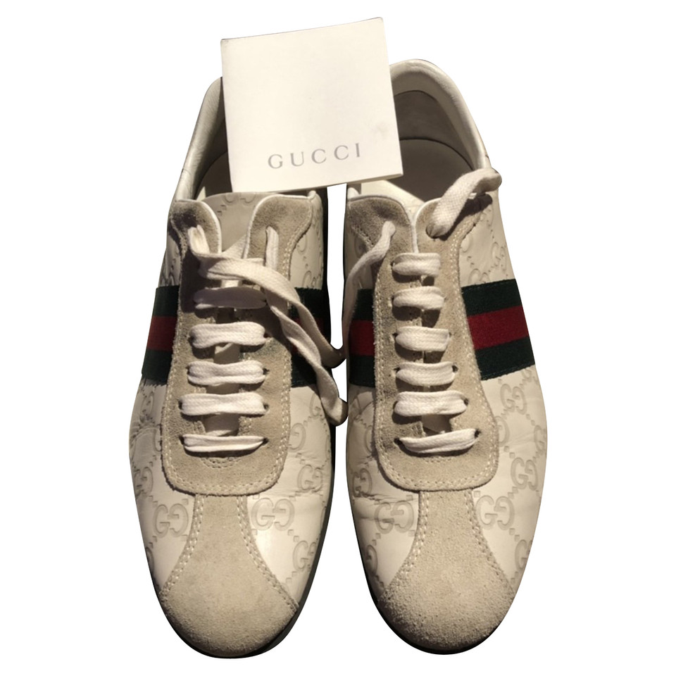 Gucci Sneakers aus Leder in Weiß