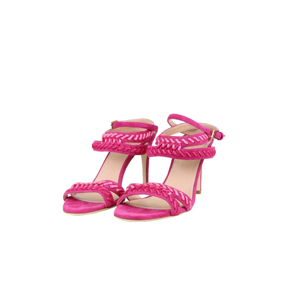 Alberta Ferretti Sandalen aus Leder in Rosa / Pink