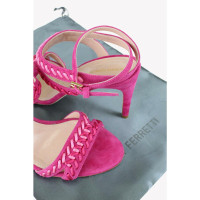 Alberta Ferretti Sandals Leather in Pink