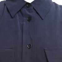 Equipment blouse de soie en bleu