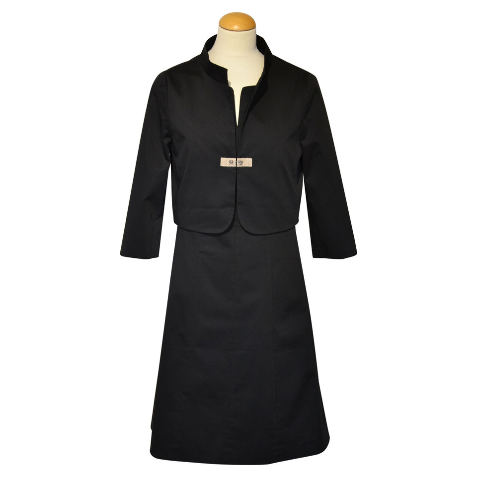 Peserico Kleid aus Baumwolle in Schwarz