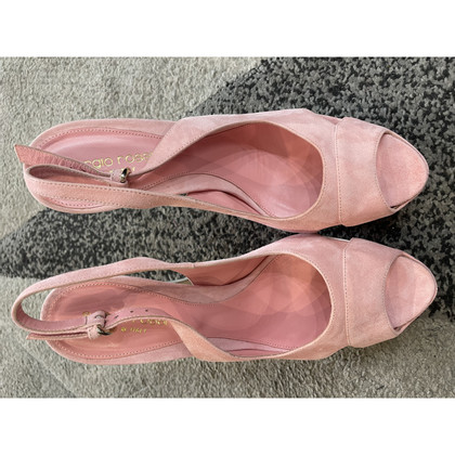 Miu Miu Sandalen aus Wildleder in Rosa / Pink