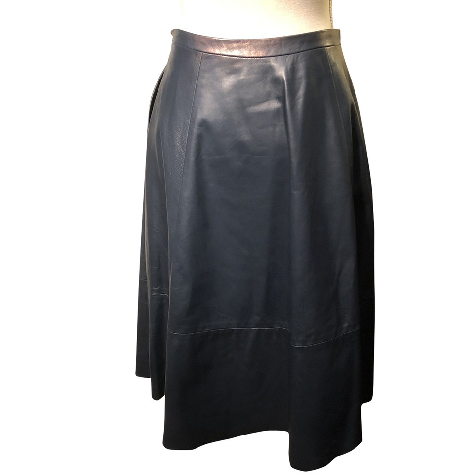 Drome Skirt Leather in Blue