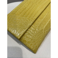 Nancy Gonzalez Clutch Bag Leather in Yellow