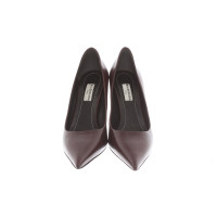 Balenciaga Pumps/Peeptoes aus Leder in Bordeaux