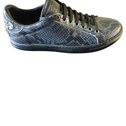 Roberto Cavalli Sneakers aus Leder in Blau