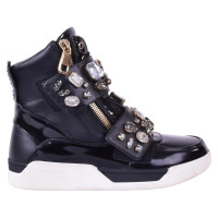 Dolce & Gabbana Sportschoenen met kristallen zwart