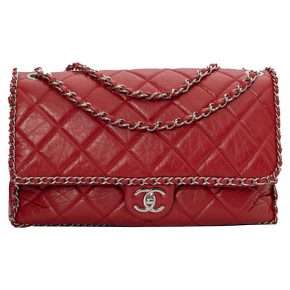Chanel Chain Around Flap in Pelle in Rosso