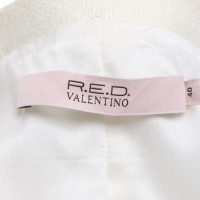 Red Valentino Jacke/Mantel aus Leinen in Creme