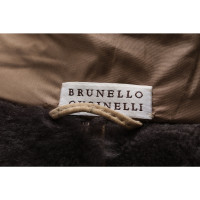 Brunello Cucinelli Jacket/Coat Suede in Beige