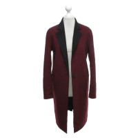 Sandro Checked coat in red / black