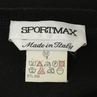 Sport Max maglioni di lana brevi in ​​blu scuro