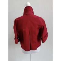 Burberry Giacca/Cappotto in Cotone in Rosso