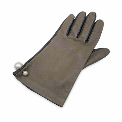 Dior Gloves Leather in Green