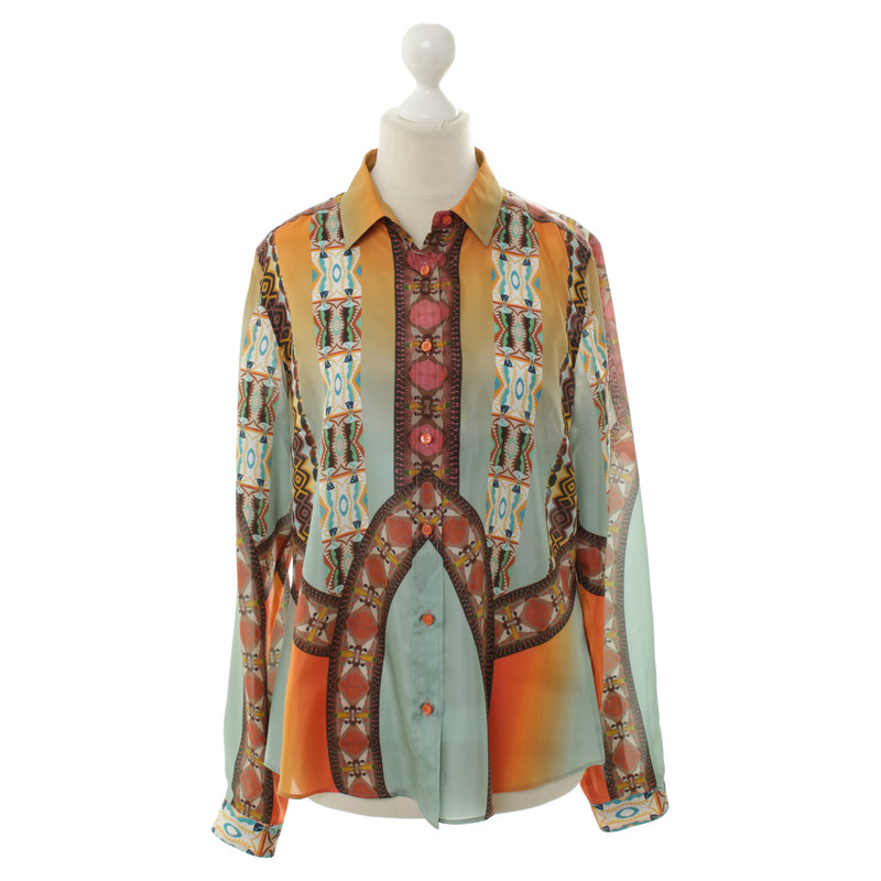 Etro Gedessineerde zijden blouse